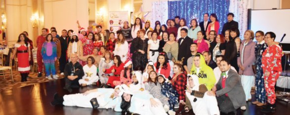NVP 1World fi rst Christmas party held at Allegra Banquets in Schiller Park, Dec. 8, 2019, with ONESIE costume theme, bespoke of fun Holiday spirits, friendship and camaraderie. Congratulations to its multi-talented founder, Nick Vera Perez, CPRTV host and CFAA Hall of Fame emcee extraordinaire, and to his talented singers and performers!