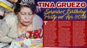 Tina Gruezo Surprise Birthday Party on her 80th