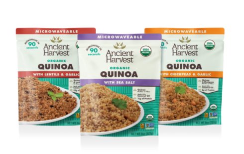 The First Organic Heat-and-Eat Quinoa: New from Ancient Harvest 3 Protein-Packed Varieties Ready in 90 Seconds – No Gluten, GMOs, Rice or Fillers