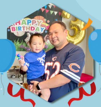 Happy Birthday to Dad & Son Celebrants, Christopher, 3, and Richard Miranda, 38