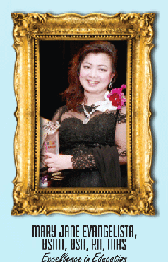 Mary Jane Evangelista, BSMT, BSN, RN, MAS – Excellence in Education